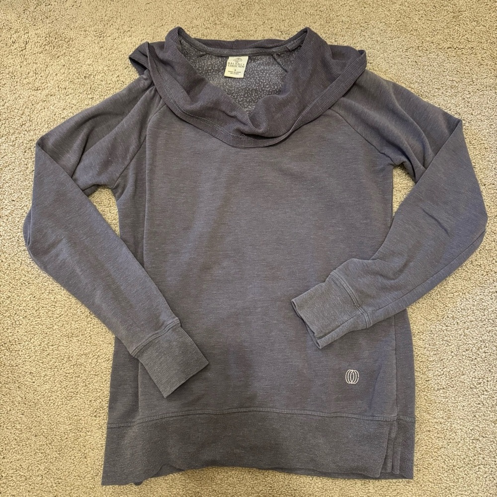 Balance Collection Cowl Neck Hoodie Tunic